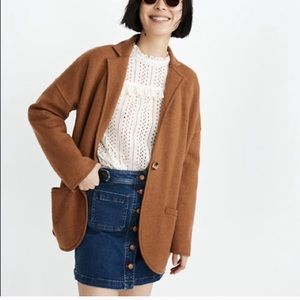 Madewell Wool Seville Single Button Sweater Jacket